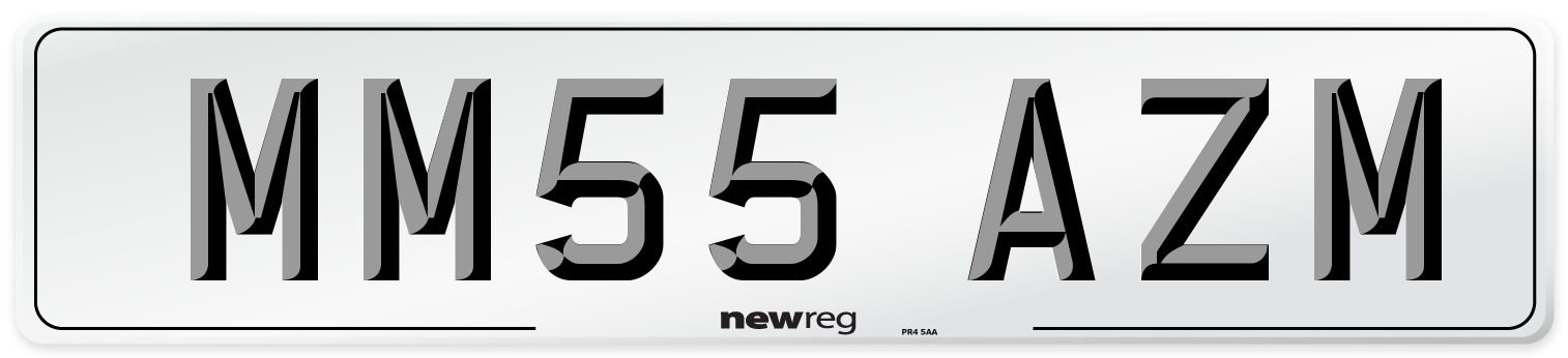 MM55 AZM Number Plate from New Reg